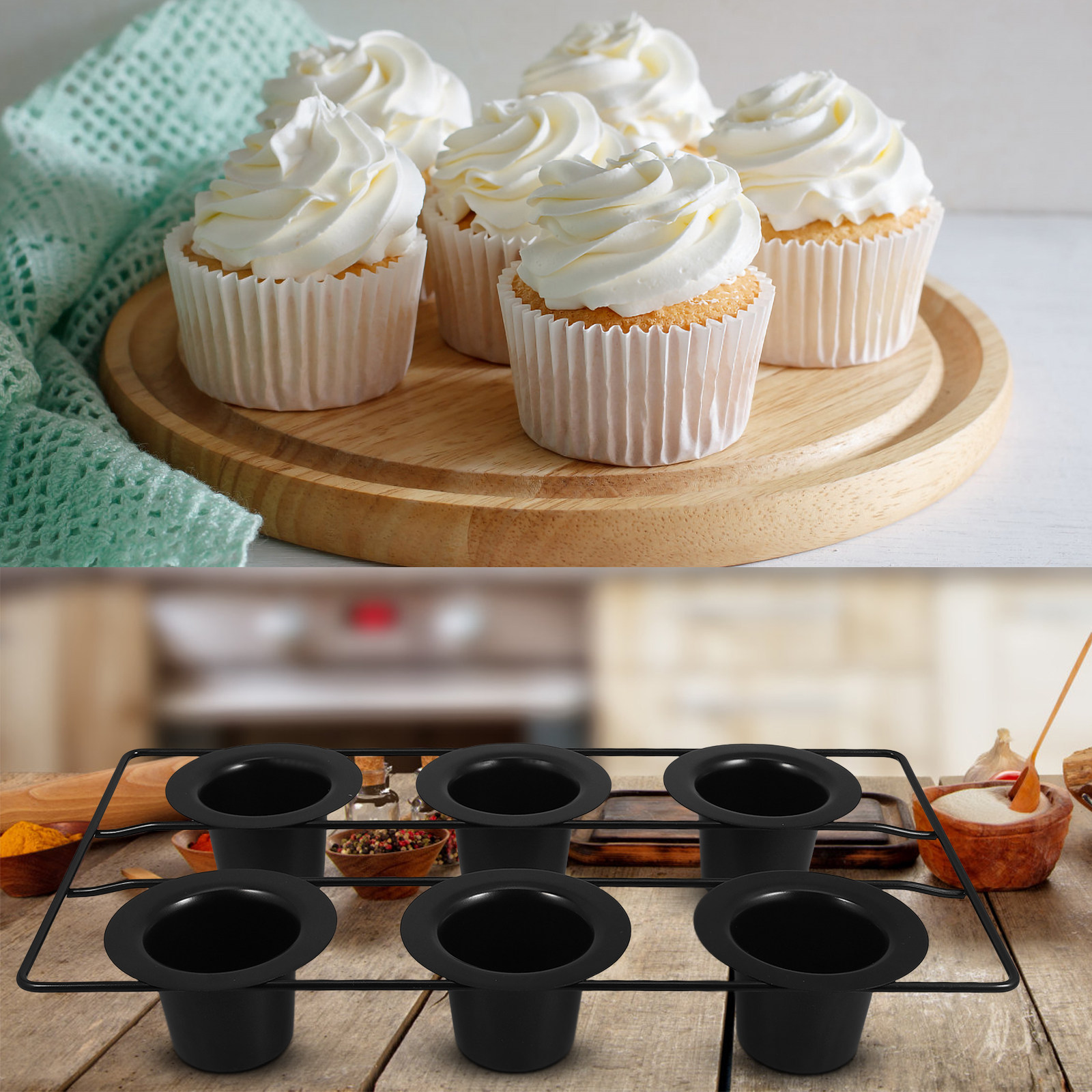Muffin Tin Nonstick - Форма для выпечки из прочной черной