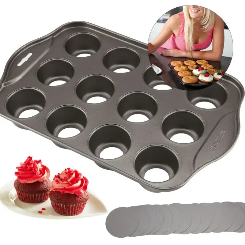 Muffin Tin Nonstick - 12, мини-чашка для выпечки сыра, противень
