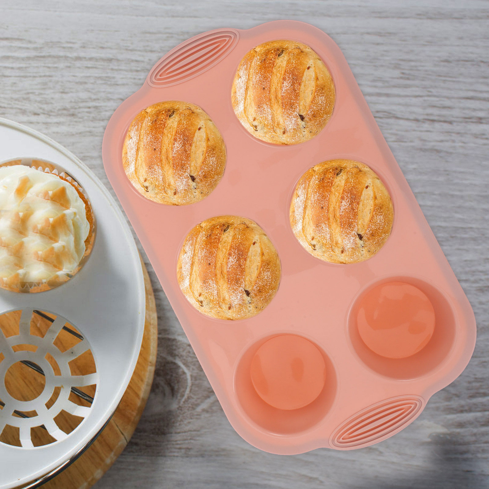 Muffin Tin Nonstick - Силиконовая форма для выпечки на 6