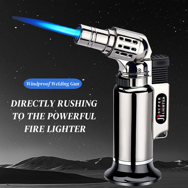 Kitchen Baking Torch - Металлическая ветрозащитная газовая зажигалка с турбонаддувом,