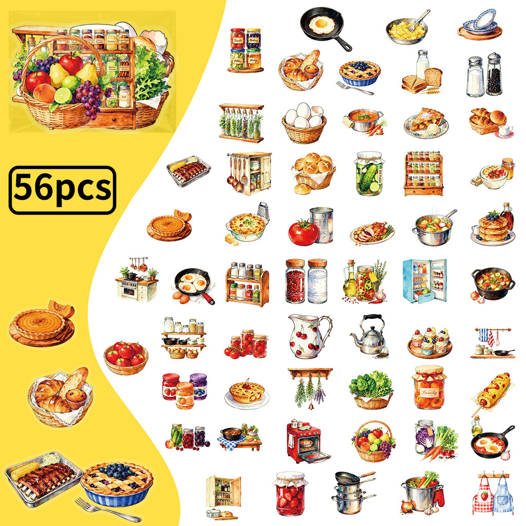 56 шт. ретро-наклеек для кухни – обзор и цена Kitchen Baking Store