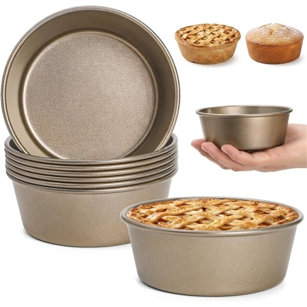 Набор из 8 мини-форм для пирог – обзор и цена Muffin Tin Nonstick