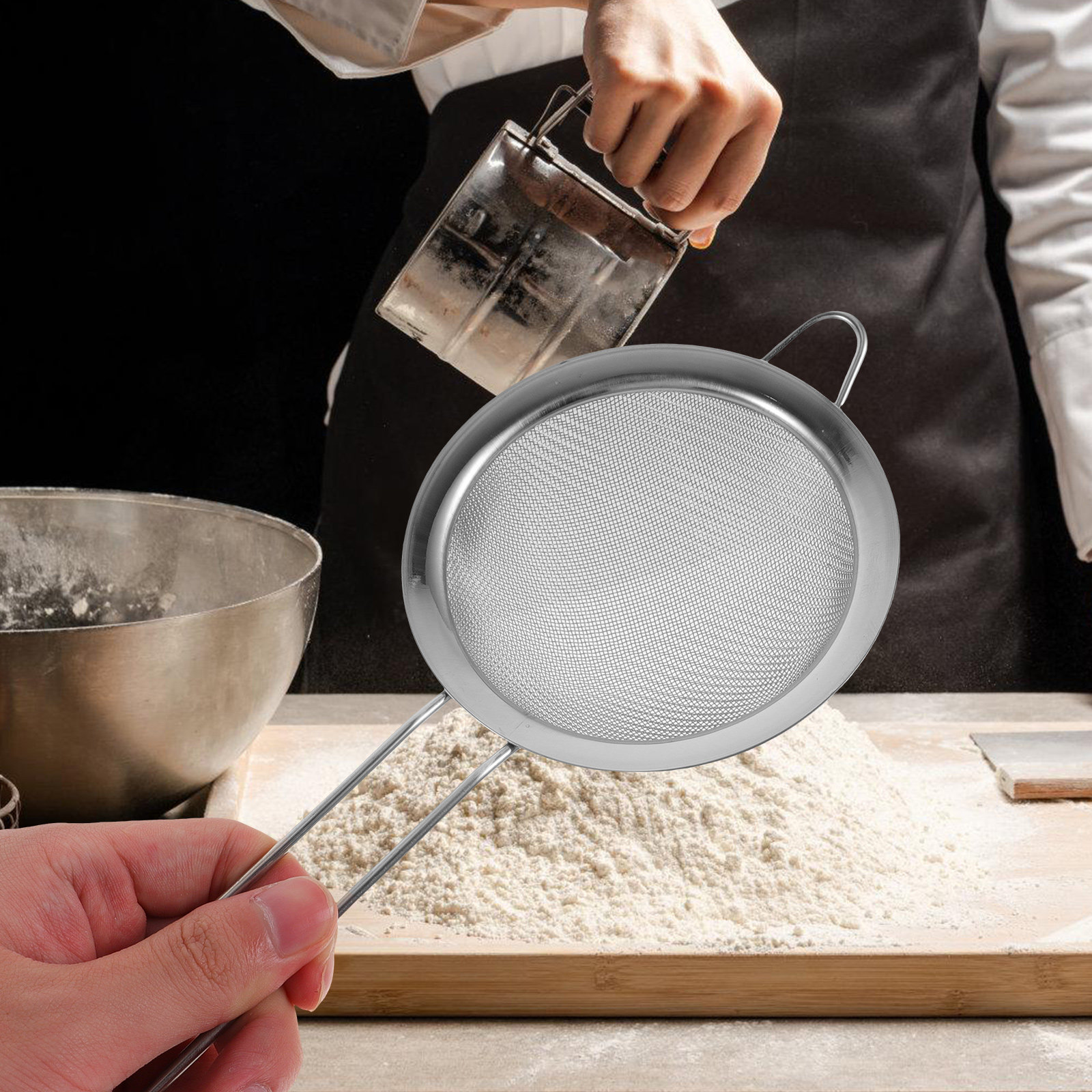 Ручное сито для муки из нержав – обзор и цена Baking Powder Kitchen