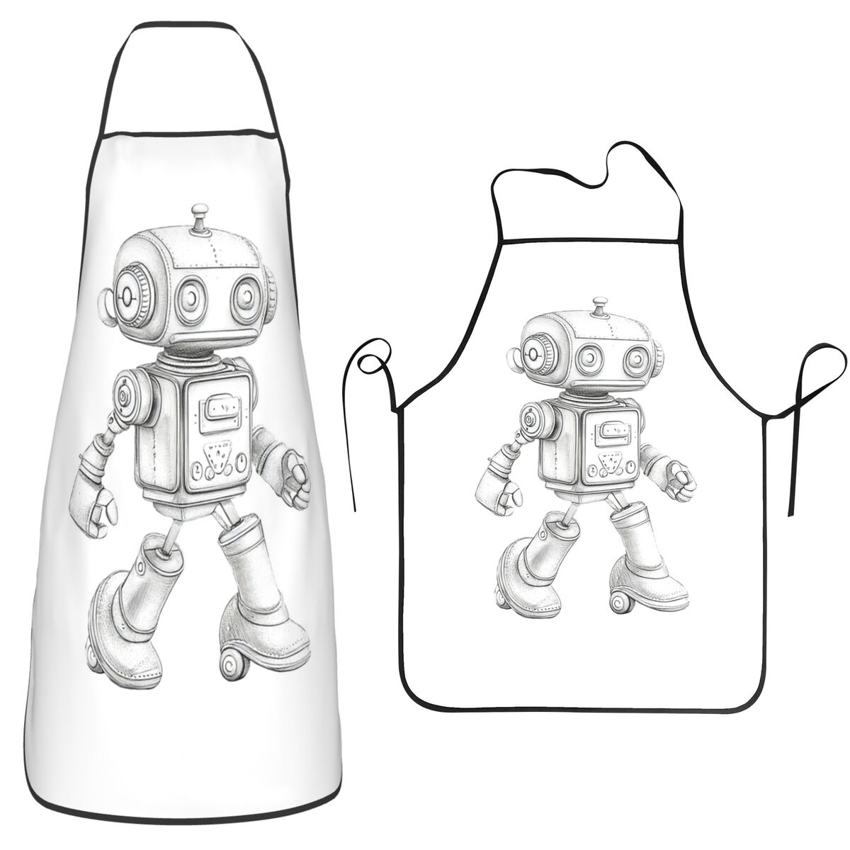 Ретро-фартук с рисунком робота – обзор и цена Kitchen Robot Baking